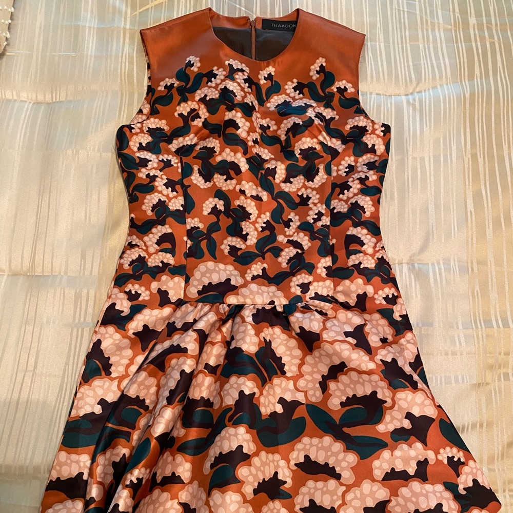 Thakoon Pleated Front Floral Dress - Picture 3 of 6